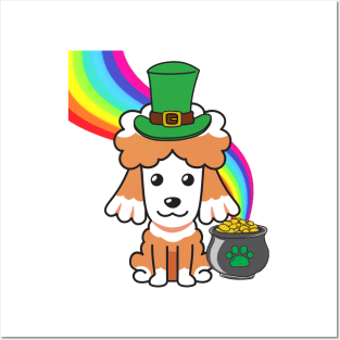 Funny poodle celebrates st patricks day Posters and Art